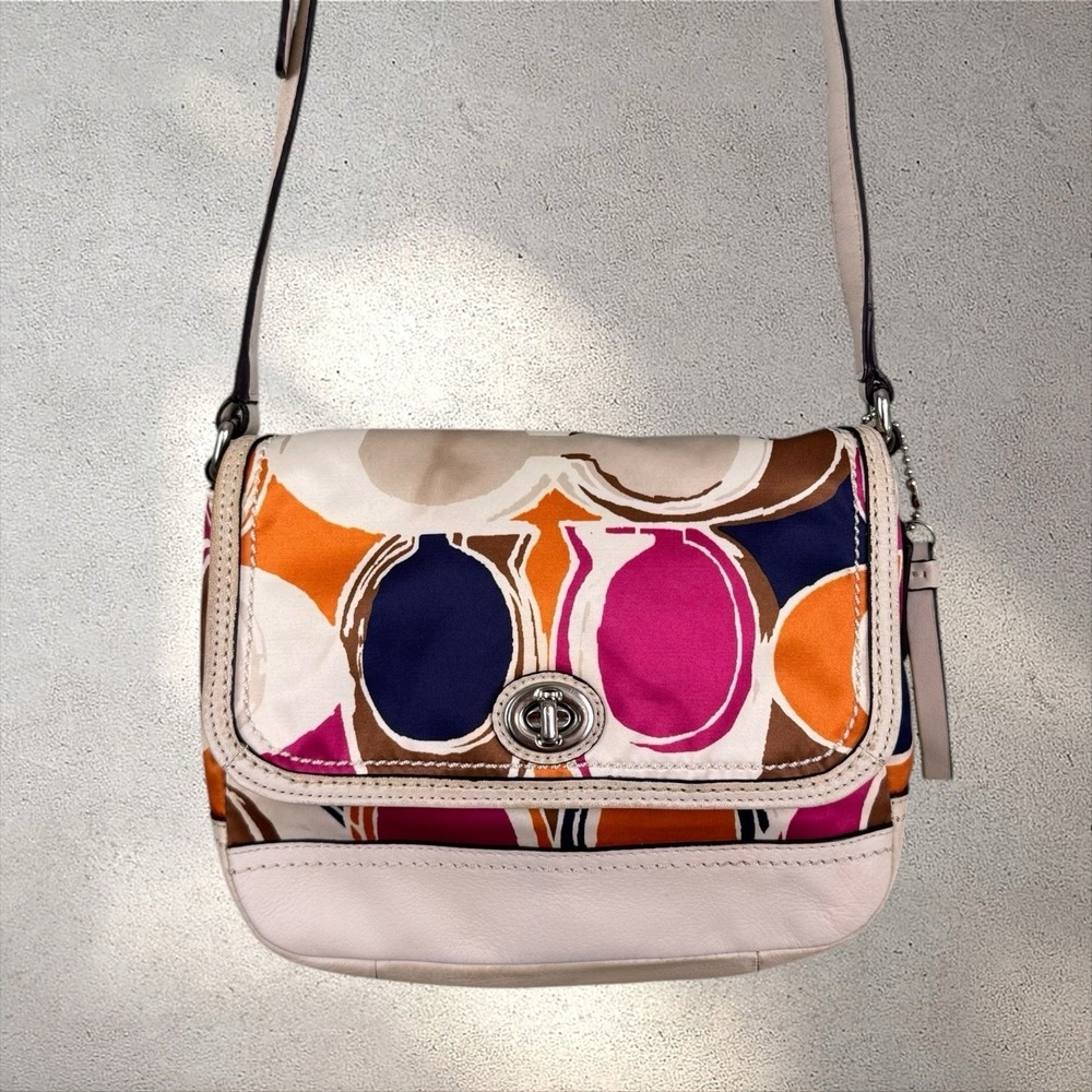 Y2K Coach Signature F24026 Womens Leather‎ Shoulder Crossbody Bag Handbag Purse